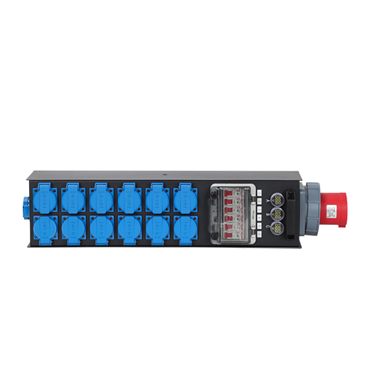 Mini Box 63A 5pin Input and 12 channels EU Plug Output Portable Power Distributor Distribution Equipment